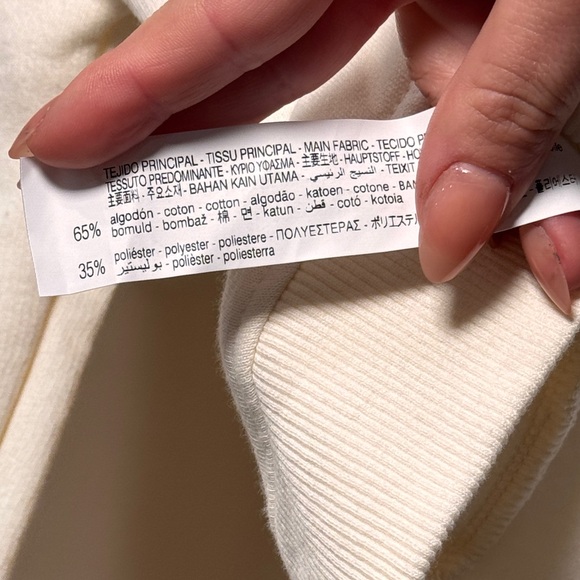 • Zara Kids Ivory Lace Bib Sweatshirt | Size 13-14 | New With Tags - Picture 5 of 5